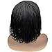 Badana Micro Braide Wigs With Baby Hair Hight Temperature Synthetic Wigs For Black Women Natural Black 12”