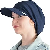 CHARM Summer Beanie for Men - Cotton & Linen Slouchy Visor Beanie Cap for Women Lightweight Knit