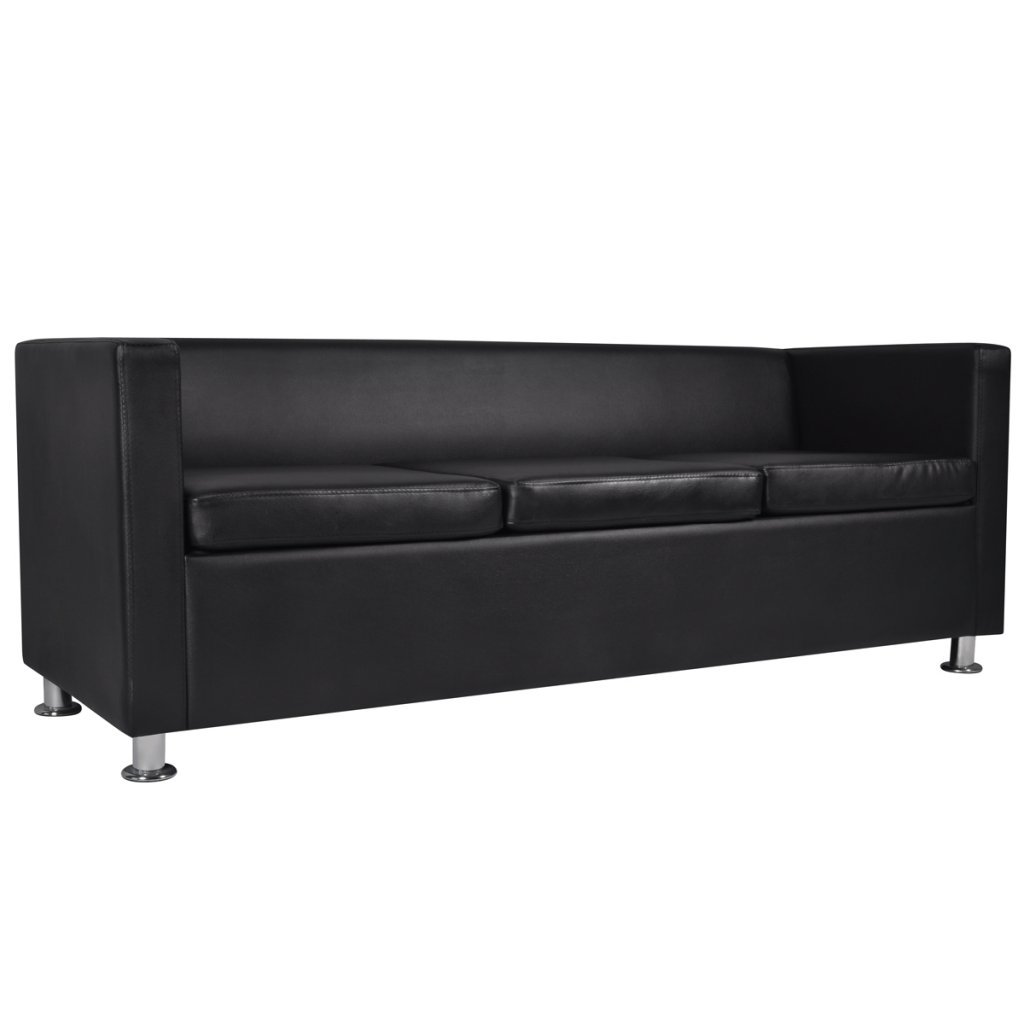 Vidaxl Sofa 3 Sitzer Kunstleder Loungesofa Couch Sitzmobel Ledersofa