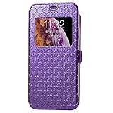 Apple iPhone Xs Max Case Grid Pattern Flip PU