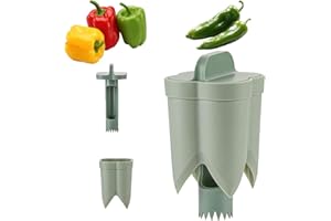 2-in-1 Pepper Seed Corer Remover, Efficient Fruit & Vegetable Corer Tool, Quick Cutting and Coring, Practical Kitchen Gadget