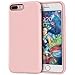 MILPROX Silicone Case, Pretty Series Liquid Silicone Gel Rubber, Shockproof Case with Microfiber Cloth Lining Cushion Compatible with iPhone 7 Plus/8 Plus - Pink