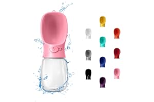 WePet Portable Dog Water Bottle, 12 OZ, Leak Proof Puppy Water Dispenser with Drinking Feeder for Pets Outdoor Walking, Hiking, Travel, Food Grade Plastic