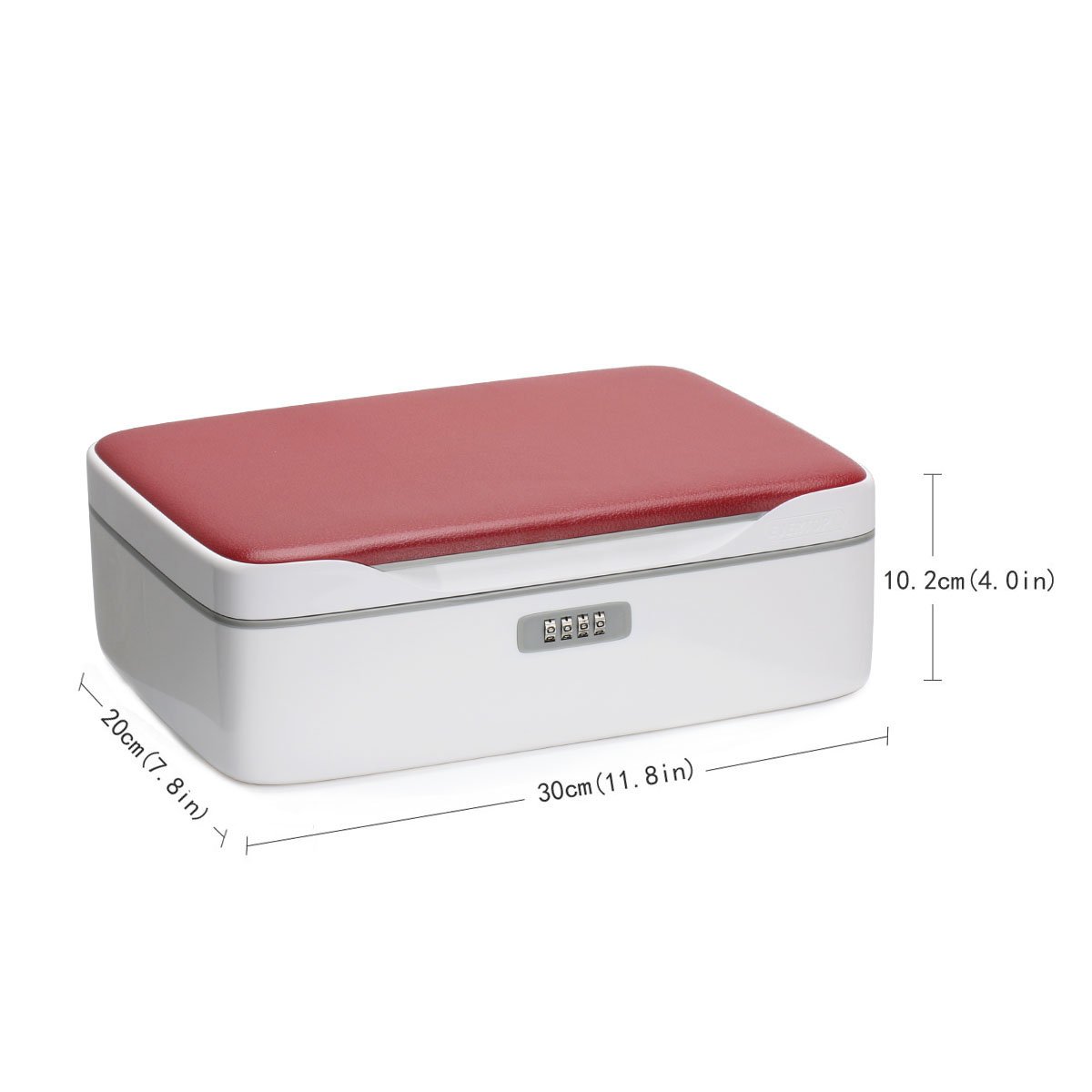 Jewellery Box Organizer Locable Storage Case Drawer 2 Layers Holder Cabinet Combination Necklace Earrings Expensive Display Cases,Blue (Red)