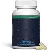 Blueprint Bryan Johnson Omega-3 - Vegan Algae Omega 3 Supplement with EPA/DHA - 800mg Plant-Based for Brain, Heart &amp; Joint Support - High Absorption Triglyceride Form - 1:1 EPA/DHA