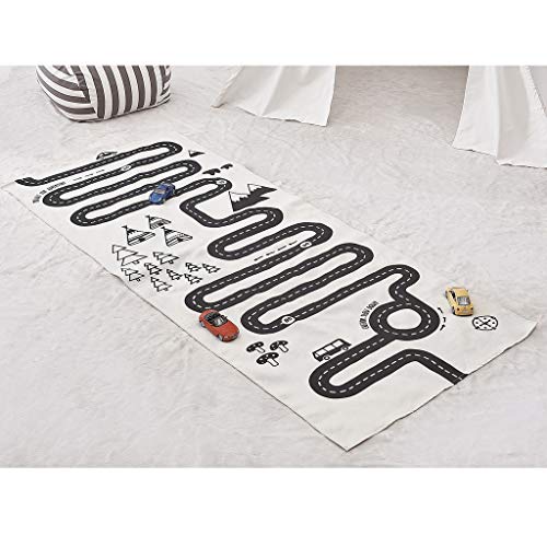 Sodoop Baby Play Mat,Cartoon Print Adventure Crawling Children's Game Pad, City Street Map Learning Carpet, Boy Girl Kindergarten Bedroom Play Room Classroom Safe Area for Kids Have Fun - Thumbnail 2
