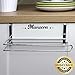 Stainless Steel Kitchen Paper Hanger - Paper Towel Holder - Kitchen Paper Hanger Bathroom Towel Roll Stand Organizer Rack for Under Cabinet and Over the Door