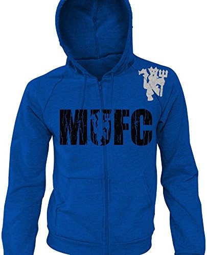 MMA Customs MUFC Manchester Devil Shield Logo Soccer Zip-Up Hoodie