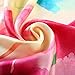 STORY OF SHANGHAI Women's 100% Silk Scarf Luxury Satin Graphic Painted Shawl Wraps