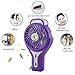 Welltop Mini Handheld USB Misting Fan with Personal Cooling Mist Humidifier Rechargeable Portable Mini Misting Cooling Fan for Home Office and Travel (Purple)