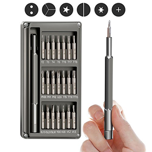 Electronic Screw Driver Set with Alloy S2 Strong Steel, Magnetic Craftsman Screwdrivers Smartphone Repair Tool Kit 22 Pcs for Fixing Eyeglasses, iPhone, MacBook, Watch, Camera, Laptop from FUJIWARA