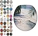Sanilo Round Toilet Seat, Wide Choice of Slow Close Toilet Seats, Molded Wood, Strong Hinges (Beach)