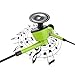 In Ear Wired Earphones, Tonicstar Stereo Bass Headphones with Mic(Green)