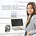 D-FantiX 3-inch Mini Portable Fan 4 Speeds Rechargeable USB Desktop Fan Personal Fan Small Handheld Fan Battery Operated/USB Powered for Travel, Home and Office (Black)