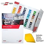 ORACAL 651 High-Gloss Vinyl Color Guide Sample Booklet Including Multi-Purpose Detailer Squeegee