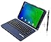 Samsung Galaxy Tab S2 9.7 Keyboard case, KuGi Ultra-thin Detachable Bluetooth Keyboard Stand Portfolio Case / Cover+ Free stylus for Samsung Galaxy Tab S2 9.7 tablet. (Blue)