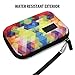 USA GEAR Hard Shell iPod Travel Case Compatible with Apple iPod Touch (7th Generation, 6th Generation, 5th), MP3 Player Case with Water Resistant Exterior, Wrist Strap - Geometric