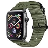 YOUKEX Sport Watch Band Compatible with Apple Watch 42mm 38mm 44mm 40mm Nylon NATO Straps for iWatch Series 5 4 3 2 1