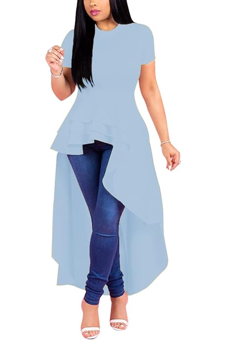 high low peplum top