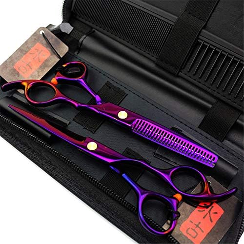 Hair Scissors Hairdressing Scissors 6 Inch/17 cm Hairdressing Equipment Set Hair Thinning Scissors and Scissors Suit