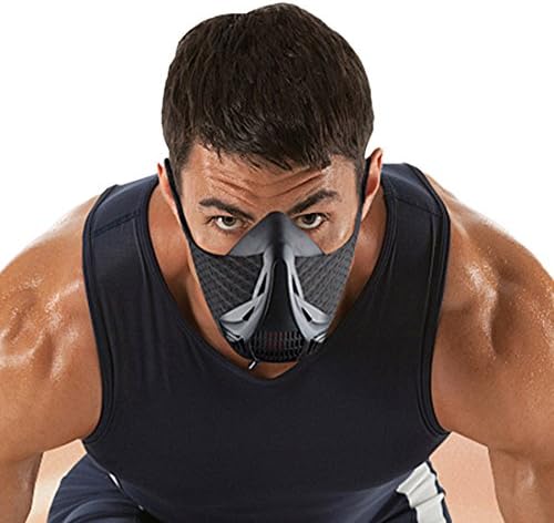 Training Mask Sport Workout for Running Biking Fitness High Altitude Simulation Mask For Top Performance Restricting Breathing Mask 3.0 6 Level Mask witt Carry bag (Black 6 Level)