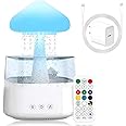 Raining Cloud Night Light with White Noise Remote Control Adapter Desk Fountain Bedroom Living Room for Sleeping Relaxing Gifts for Kids Boys Girls Men Women Birthday Holiday Christmas