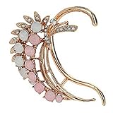 YAZILIND Jewelry Gold Plated Pink White Crystal Pierced Ears Wraps Cuff Earring for Right Ear