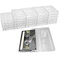 Evelots 25 Pack Cassette Tape Cases-Clear Plastic Storage-Audio-No Scratch/Dirt