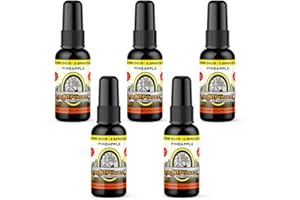 BLUNT POWER BluntPower (Pineapple, 5 Pack) Concentrated Air Freshener - Premium Oil Based Air Freshener Spray For Home and Car - Long-Lasting Bathroom Spray, Car Freshener, & Odor Eliminator Spray