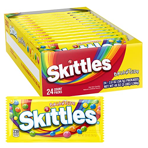 SKITTLES Brightside Summer Chewy Candy Assortment, Full Size, 24 Ct