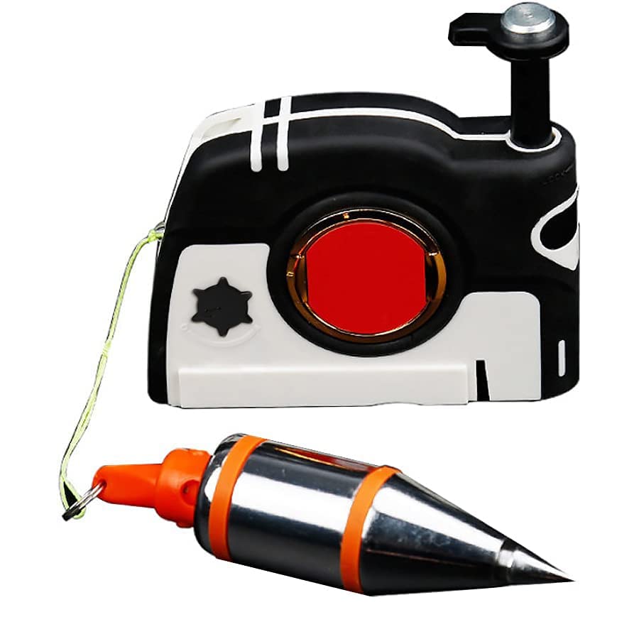 Magnetic Plumb Setter, 11oz(310g) Magnetic Plumb Bob Setter with String 4.5m/14.7ft Auto Re-Coil Cord, for Construction Jobs, Carpentry, Wall Building