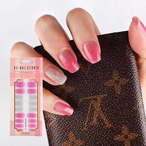Passet Gel Nail Sticker & Water Tattoo, Nail Care Sticker(004) - 22 nail strips to use in one packet. Come with nail filer MADE IN KOREA, VERY HIGH QUALITY