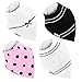 Baby Bandana Drool Bibs for Drooling and Teething, 4 Pack Gift Set For Girls by ikkletots