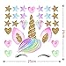 2 Pcs Unicorn Wall Decal, Girls Bedroom Home Decor, Unicorn Wall Stickers Decorations, Wall Decor with Stars …