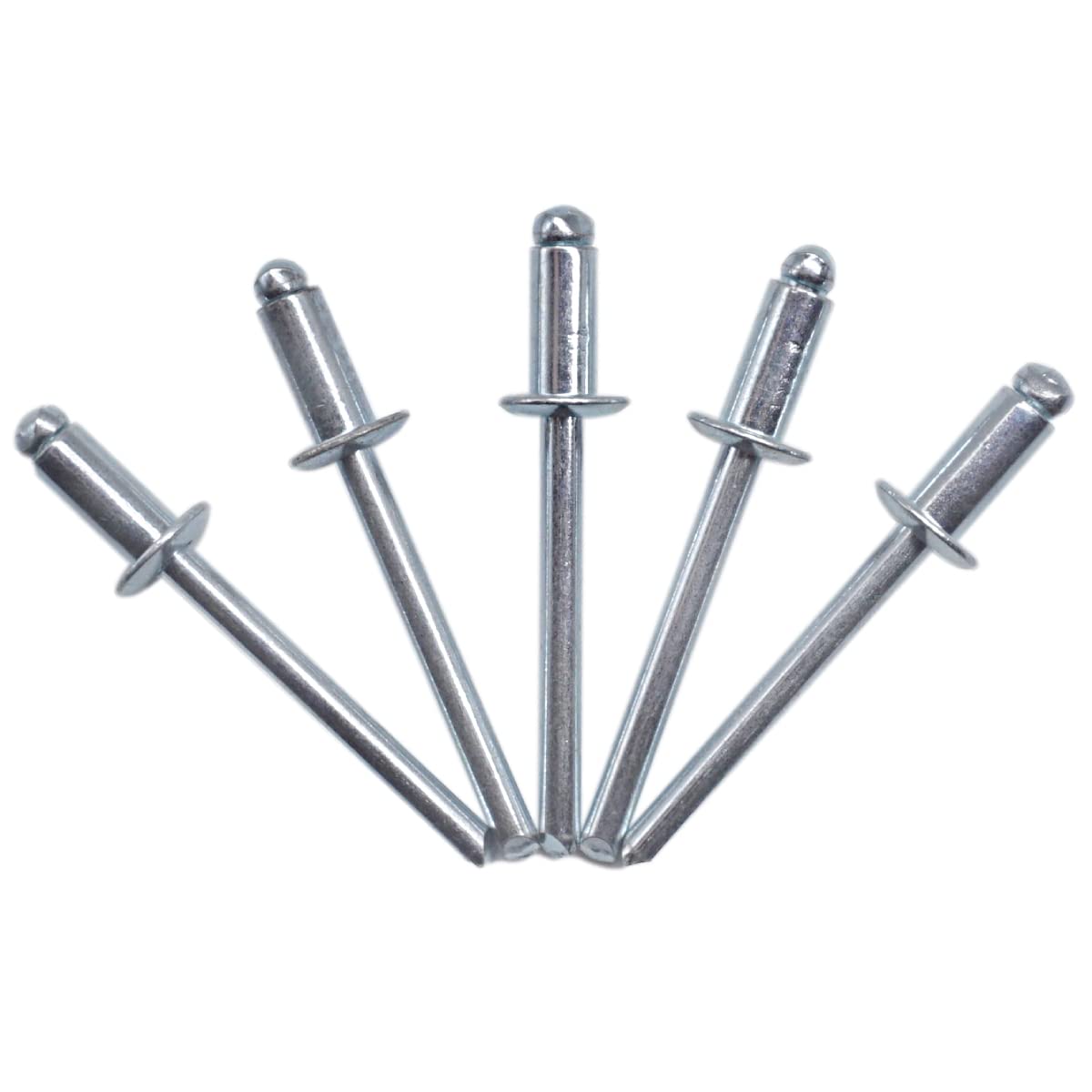 (Pack of 100 pcs) Blind Rivets 5.0 x 10 mm, Open Dome Head, Pop Rivets, DIN 7337, Steel Rivet and Steel Mandrel (100, 5.0 x 10 mm)