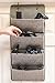 Elegant Wonders 4 Pocket Fabric Wall File Organizer - Home File Holder, Office Hanging File Folder Organizer, Over The Door Hanging Folder Organizer by EW. [Beige]