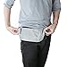Travel Money Belt RFID Blocking Hidden Wallet Passport Holder Anti-Theft（Gray)