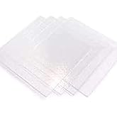8 inch System 96 Thin (2mm) Clear Fusible Glass Squares COE 96-4 Pack by Sun and Moon Stained Glass