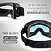 OutdoorMaster Kids OTG Ski Goggles - 2-Pack Over Glasses Kids Ski Goggles, 100% 400UV Protection - for Kids & Youth - Black/Grey (VLT 10%) + Black/L.Blue (VLT 60%)