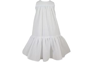 Little Things Mean A Lot Sleeveless 20" Poly Cotton Slip with Ruffle