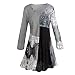 Women's Tunic Top - City Streets Black White Blouse - Dip Hem 3/4 Sleeve