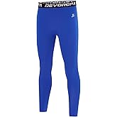 DEVOROPA Boys Leggings Youth Compression Pants Sports Tights Basketball Football Baseball Soccer Baselayer Slim/Regular/Husky