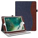 Fintie iPad 9.7 2018 2017 / iPad Air 2 / iPad Air Case - [Corner Protection] Multi-Angle Viewing Folio Cover w/Pocket, Auto Wake/Sleep for Pad 6th / 5th Gen, iPad Air 1/2, Denim Indigo