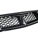 IKON MOTORSPORTS Grille Compatible With 1999-2000 Honda Civic MU Style Black Front Bumper Hood Grill Exterior Upper Lower