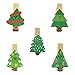 QTMY 30 Pcs Christmas Tree Stocking Santa Claus Wooden Clip Hanging Photos with Twine Decoration Supplies Favors (Christmas Wooden Clip)