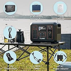 ALLWEI Solar Generator 2000W with 1 * 200W Solar