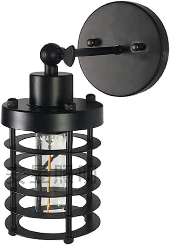 Pared Vintage Industrial Lámpara Lámpara De Pared Industrial Negra