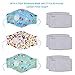 Kids Dust Mask,Aniwon 6 Pcs N95 Mask Kids Mouth Mask PM2.5 Anti Pollution Mask with 12 Pcs Activated Carbon Filter Insert Washable Cute Cotton Face Mask with Adjustable Straps