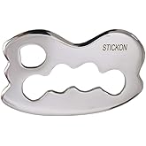 STICKON Stainless Steel Gua Sha Scraping Massage Tool IASTM Tools Great Soft Tissue Mobilization Tool (STICKON-01)