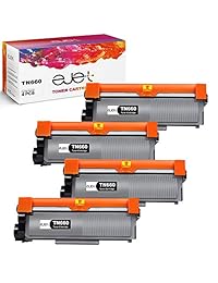 ejet - Cartucho de tóner compatible para impresoras Brother TN660 TN-660 TN630 de alto rendimiento HL-L2300D DCP-L2520DW DCP-L2540DW HL-L2360DW HL-L2320D HL-L2380DW MFC-L2707DW (4 unidades), color negro